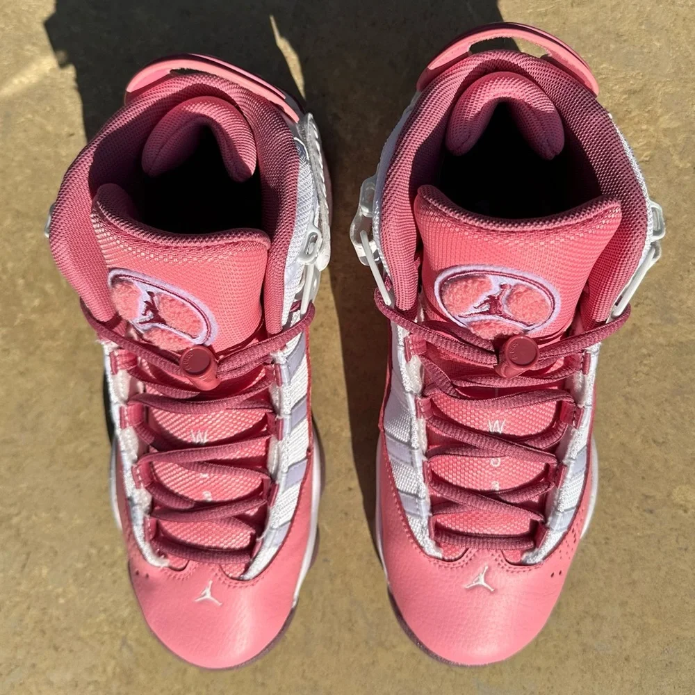 Jordan 6 Rings Coral Chalk White Desert Berry-Size 6.5Y, 8 Women’s - Picture 6 of 9